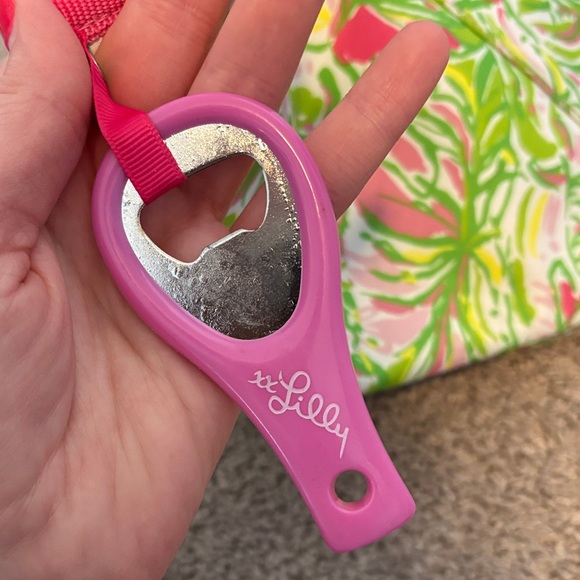 Lily Pulitzer Pink and Green Collapsable Cooler Tote - Picture 11 of 12